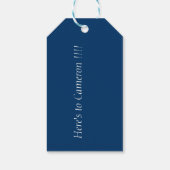 Deep Blue 003366 Kleur - Aangepast bericht Cadeaulabel (Achterkant)