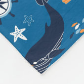Deep Blue Alle Dingen Nautische Fleece Deken (Hoek)