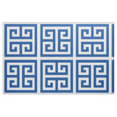 Deep Blue Alternating Greek Key Square Pattern Stof (Fat Quarter)