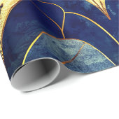 Deep Blue Art Deco Cadeaupapier (Rol Hoek)