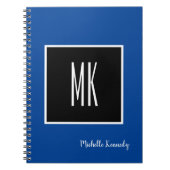 Deep Blue Black Monogramed Professional Notitieboek (Voorkant)