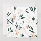 Deep Blue Bloemen Elegante herfst bruiloft Kaart (Achterkant)