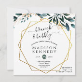 Deep Blue Bloemen Elegante herfst bruiloft Kaart (Voorkant)