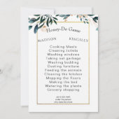 Deep Blue Bloemen Elegante herfst bruiloft Kaart (Voorkant)