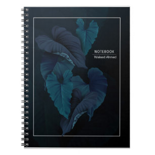 Deep Blue Botanical Dreams Spiral Notitieboek