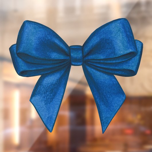 Deep Blue Bow Window Decal (Vel 2)