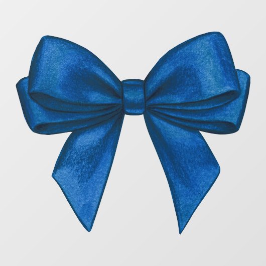 Deep Blue Bow Window Decal (Vel)