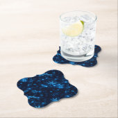 Deep Blue & Bright Sneeuwvlokken Spaanplaat Onderz Kartonnen Onderzetters (Insitu)