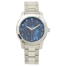 Deep Blue & Bright Snowflakes Unisex eWatch Watch Horloge