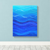 Deep Blue Canvas Afdruk (Insitu (Houten vloer))