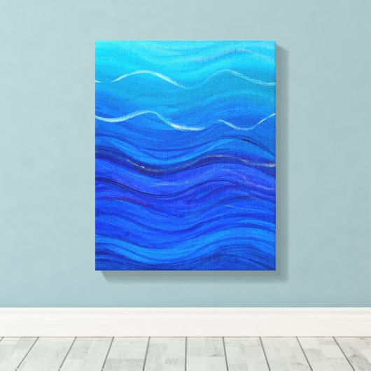 Deep Blue Canvas Afdruk (Insitu (Houten vloer))
