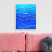 Deep Blue Canvas Afdruk (Insitu (Woonkamer))