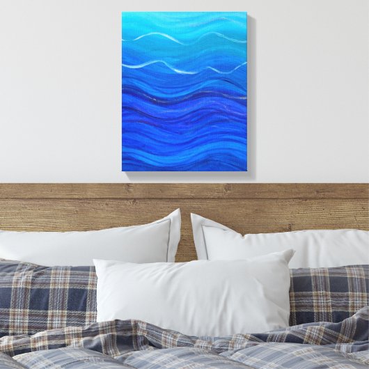 Deep Blue Canvas Afdruk (Insitu (Slaapkamer))