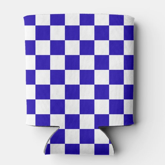 Deep blue checkered  blikjeskoeler (Achterkant)