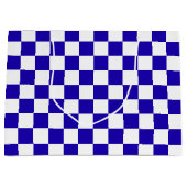 Deep blue checkered  groot cadeauzakje (Voorkant)