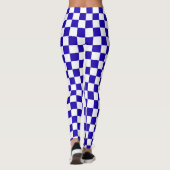 Deep blue checkered  leggings (Achterkant)