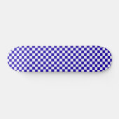 Deep blue checkered  persoonlijk skateboard (Horizontaal)