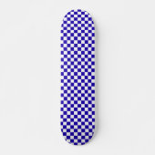 Deep blue checkered  persoonlijk skateboard (Voorkant)