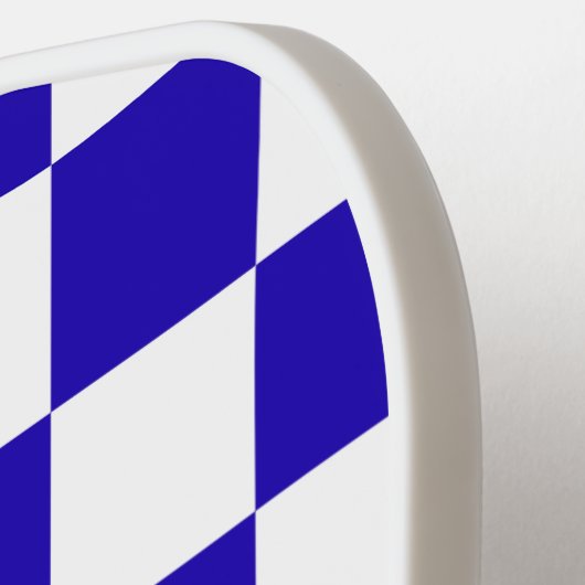 Deep blue checkered  pickleball paddle (Links Detail)