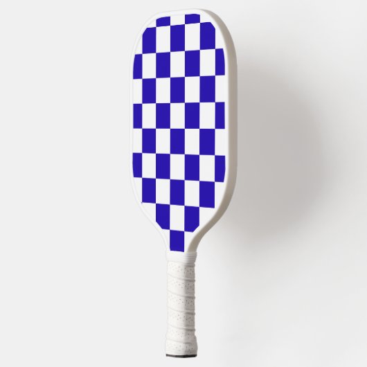 Deep blue checkered pickleball paddle (Links)