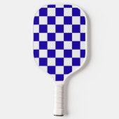 Deep blue checkered  pickleball paddle (Achterkant)