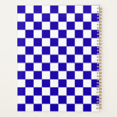 Deep blue checkered  planner (Achterkant)