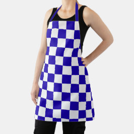 Deep blue checkered  schort