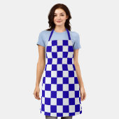 Deep blue checkered  schort (Gedragen)