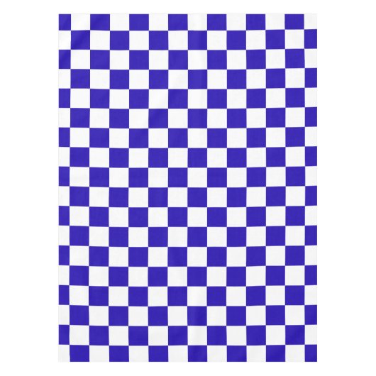 Deep blue checkered  tafelkleed (Voorkant)