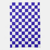 Deep blue checkered  theedoek (Verticaal)