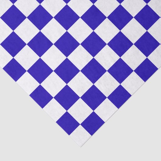 Deep blue checkered  tissuepapier (Detail)
