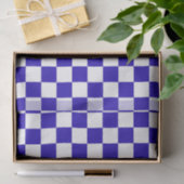 Deep blue checkered  tissuepapier (Geschenk)