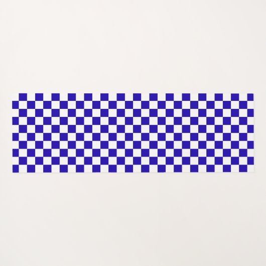 Deep blue checkered  yogamat (Achterkant (horizontaal))
