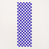 Deep blue checkered  yogamat (Voorkant)