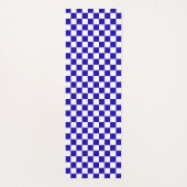 Deep blue checkered  yogamat (Achterkant)
