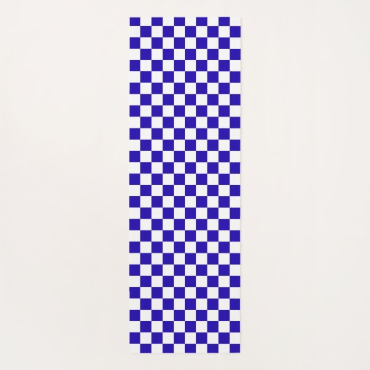 Deep blue checkered  yogamat (Achterkant)