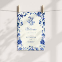 Deep Blue Chinoiserie  Bloemen Huwelijk