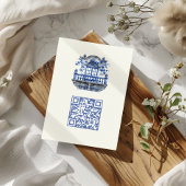 Deep Blue Chinoiserie  Floral Details Kaart