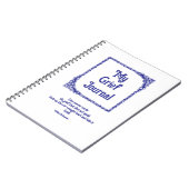 Deep Blue  Corners Border Grief Journal Notitieboek (Linkerzijde)