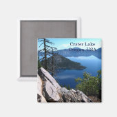 Deep Blue Crater Lake Oregon USA Travel Magnet (Voorkant / Achterkant)