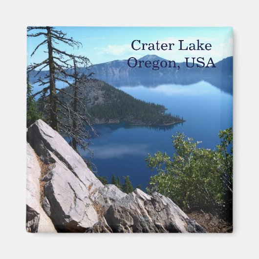 Deep Blue Crater Lake Oregon USA Travel Magnet (Voorkant)