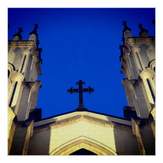 Deep blue cross perfect poster