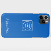 Deep Blue Custom Logo Naam iPhone hoesje iPhone 11Pro Max Hoesje (Achterkant horizontaal)