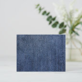 Deep Blue Denim Print Briefkaart (Staand voorkant)