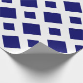 Deep Blue Diamond, blauwe, witte rand Cadeaupapier (Hoek)