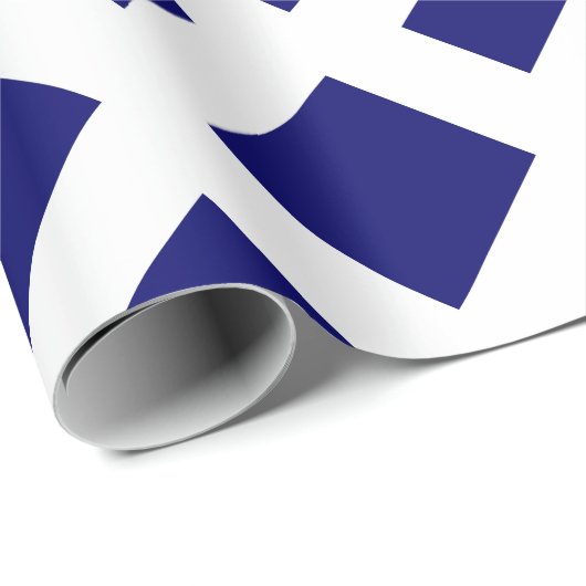 Deep Blue Diamond, blauwe, witte rand Cadeaupapier (Rol Hoek)