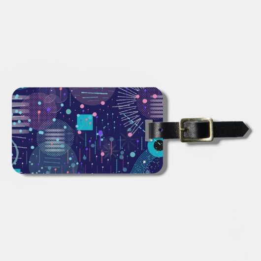 Deep Blue Dreams Abstract Art Bagagelabel (Voorkant horizontaal)