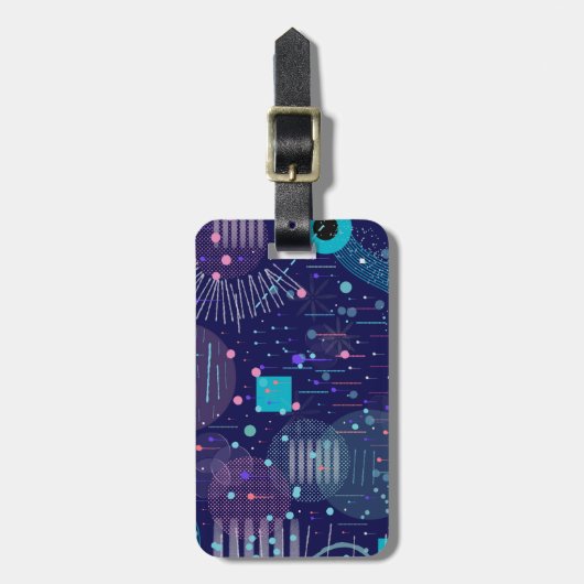 Deep Blue Dreams Abstract Art Bagagelabel (Voorkant verticaal)