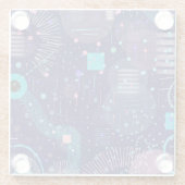 Deep Blue Dreams Abstract Art Glazen Onderzetter (Achterkant)