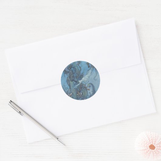 Deep Blue Dreams Zeemeermin Sticker (Envelop)